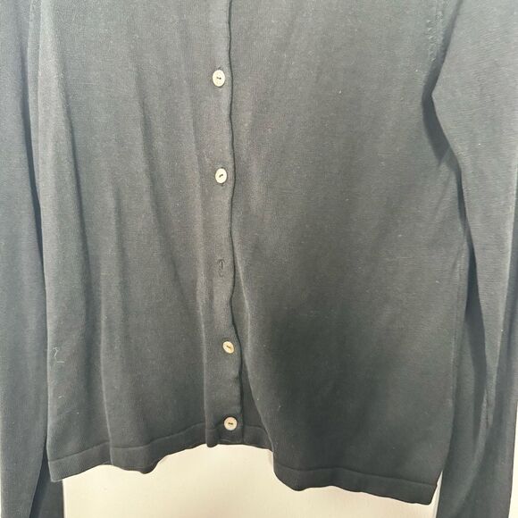 White Warren silk blend cardigan size medium - Picture 4 of 5